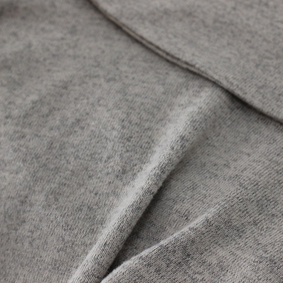 ANTHRO NOISY MAY Open Draped Back Cowl Nexk Cropped Brown Grey Sweater Oversized - Picture 7 of 10